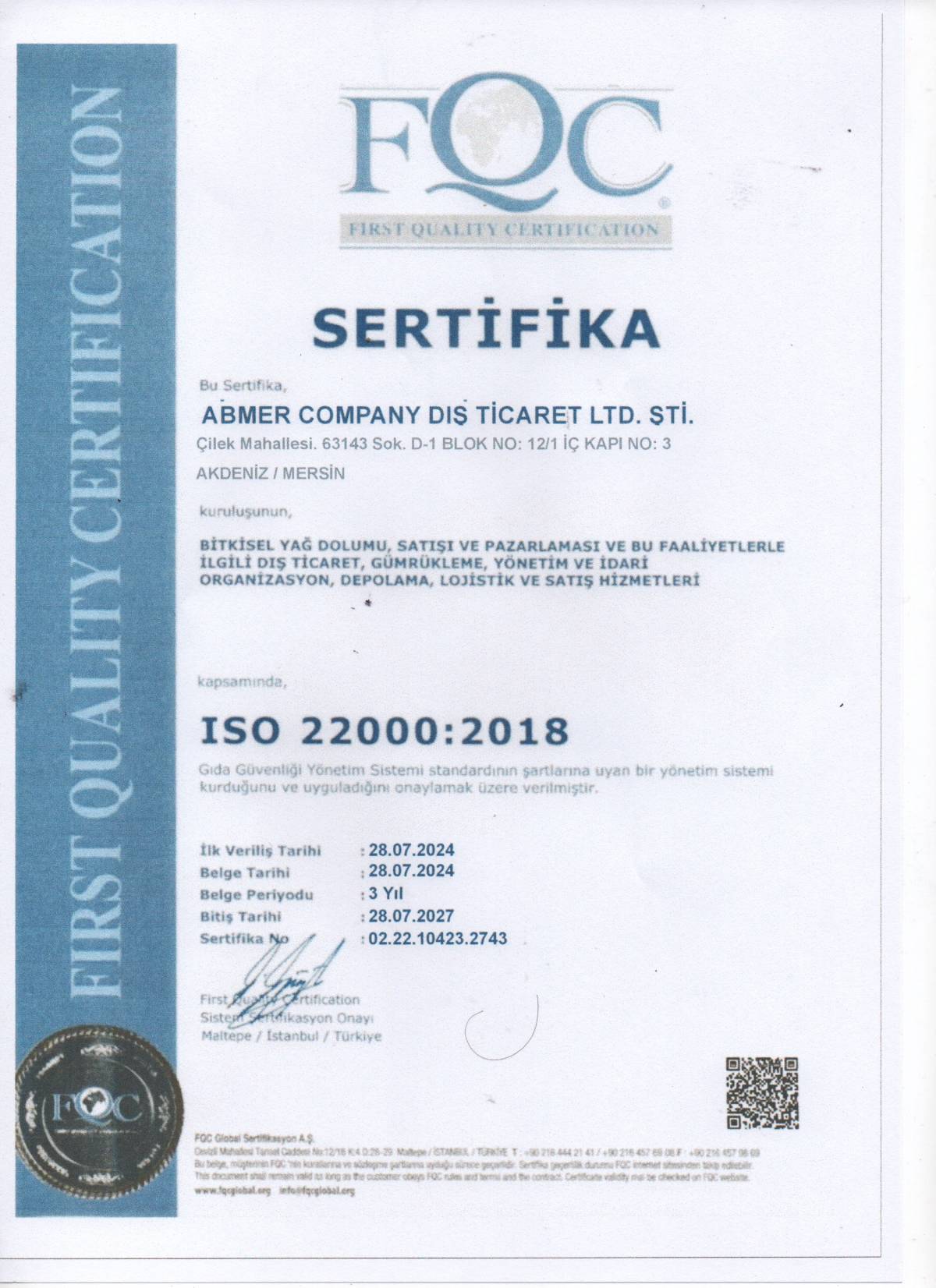 ISO 22000 Gıda Güvenliği